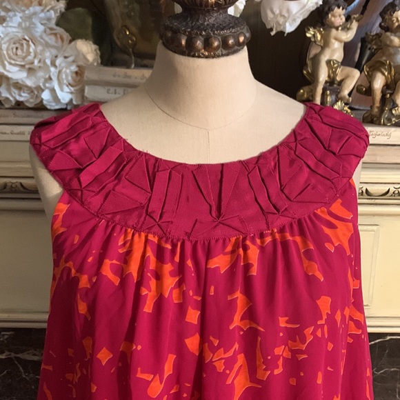 SALE!!!!   CAbi Origami Tunic Top Dress #999 Pink Orange - Picture 3 of 9